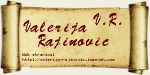 Valerija Rajinović vizit kartica